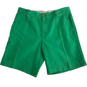 NWT Men's IZOD Saltwater 9” Green Flat Front Shorts Waist 36